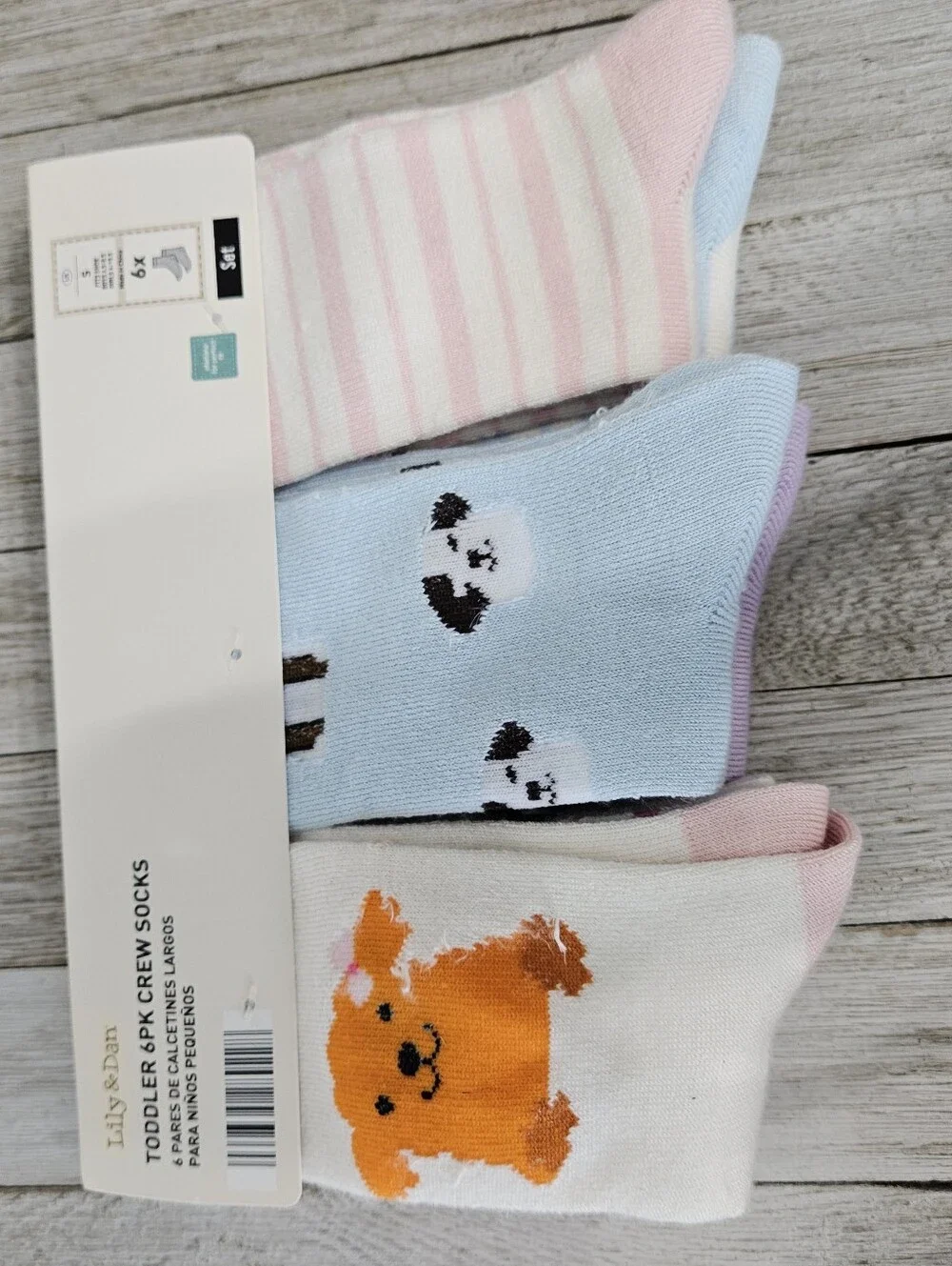2 - 6 Packs Toddler Crew Socks Size S 6X Boys  4.5-8.5 Girls 6-10.5 Crew Socks b